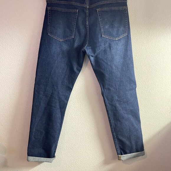 Gap Denim Slim Fit Cuffed Ankle Skinny Dark Blue Jeans - Picture 5 of 6